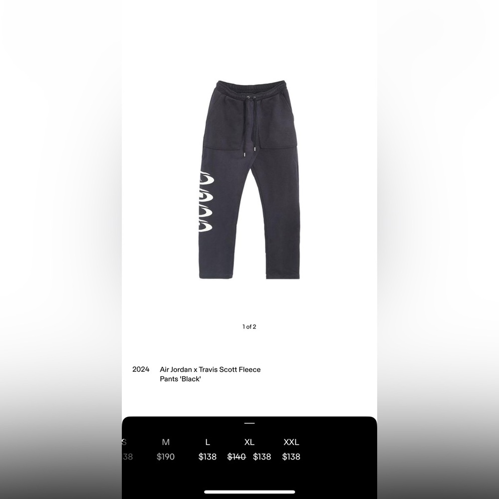 Jordan Black Sweatpants with White Accents